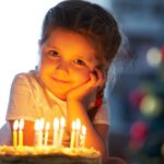 christmas birthday child cake candles