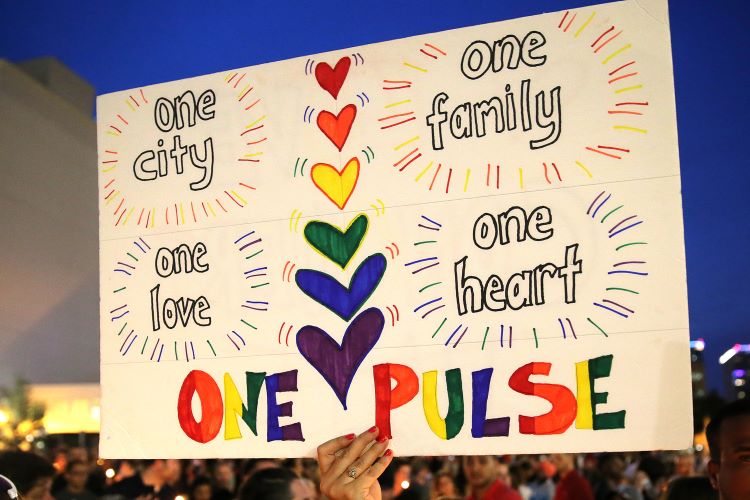 orlando pulse nightclub shooting vigil sign
