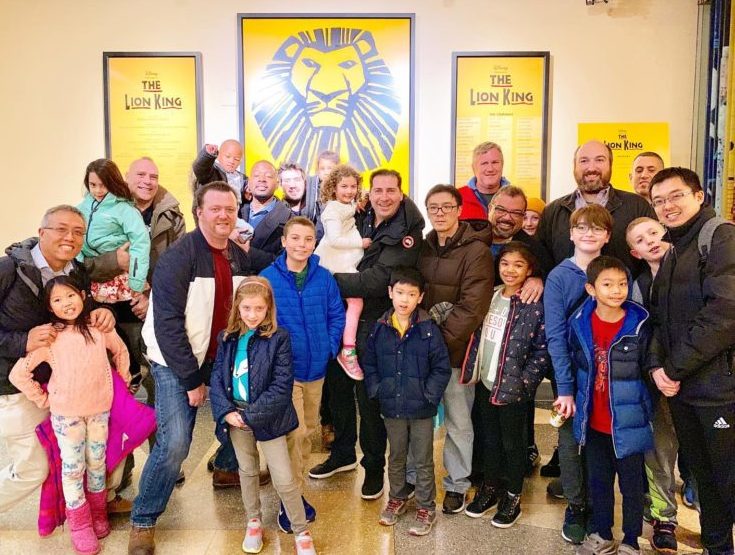 NYC Dads Group Roar into holidays at THE LION KING
