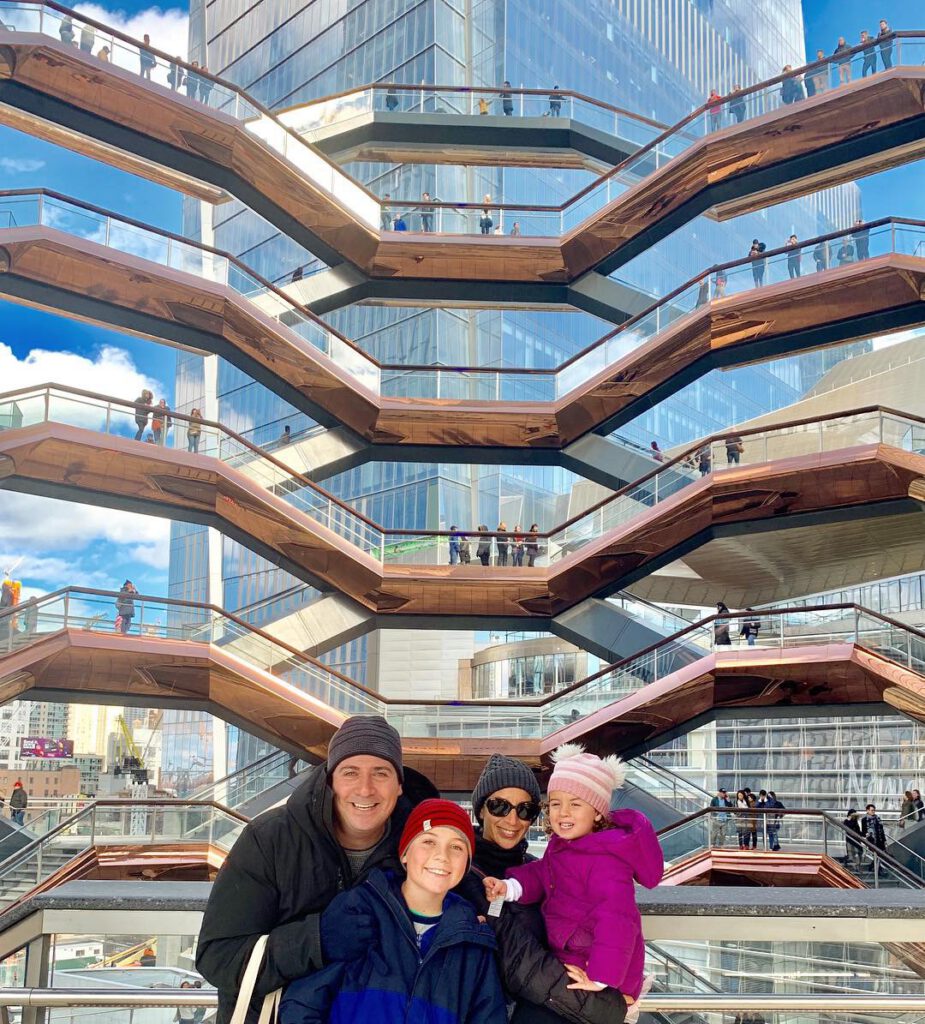 Lance Somerfeld and his family on The Vessel NYC