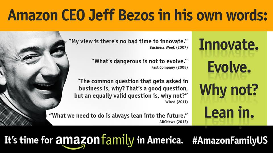 Amazon Mom Jeff Bezos innovate quotes