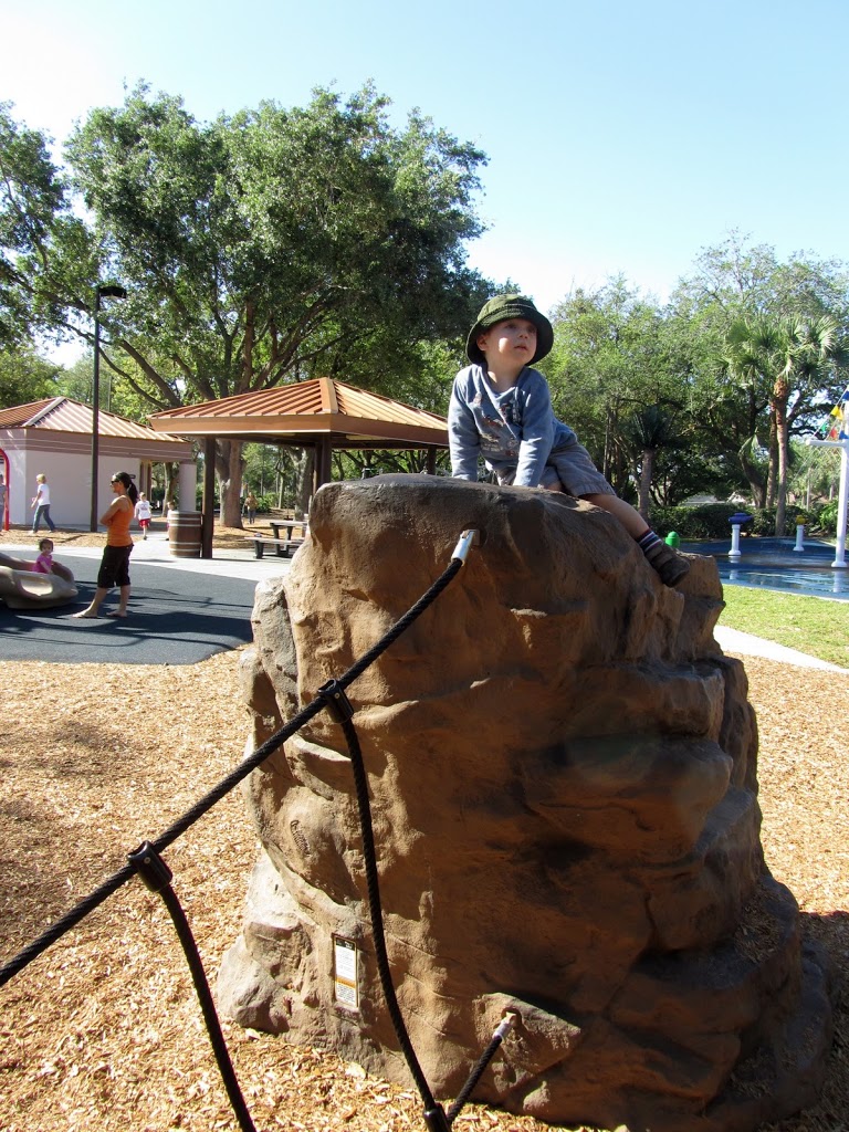 child on rock