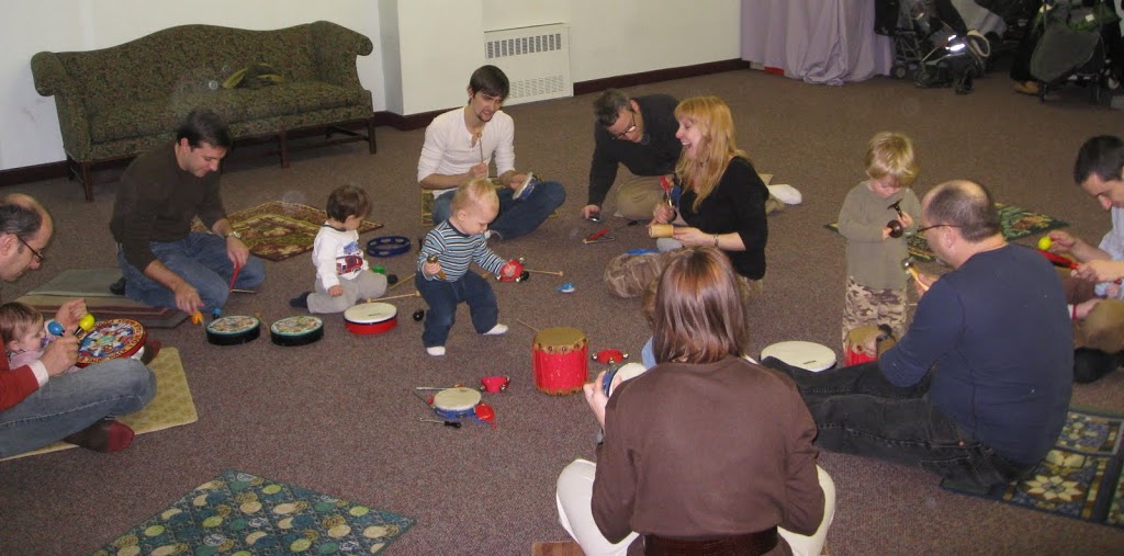 kids make music with parents