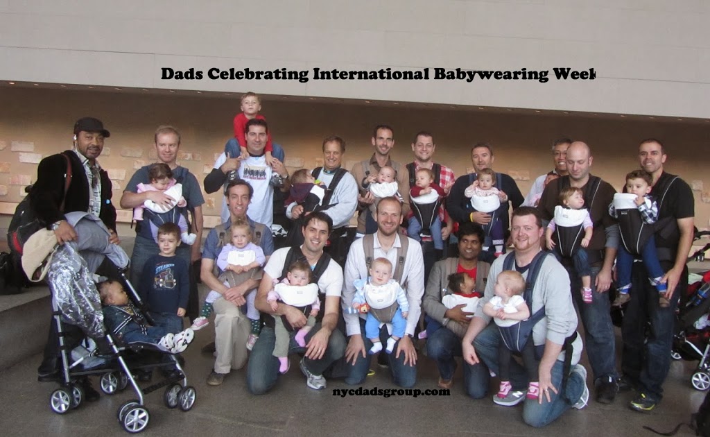 NYC Dads celebrate International Babywearing Week at MoMA