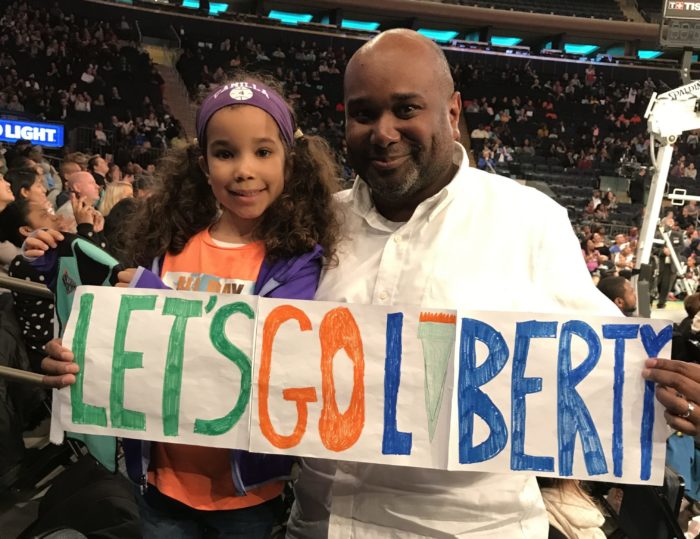 new york liberty lets go liberty sign