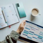 busy calendar appointments date book tablet