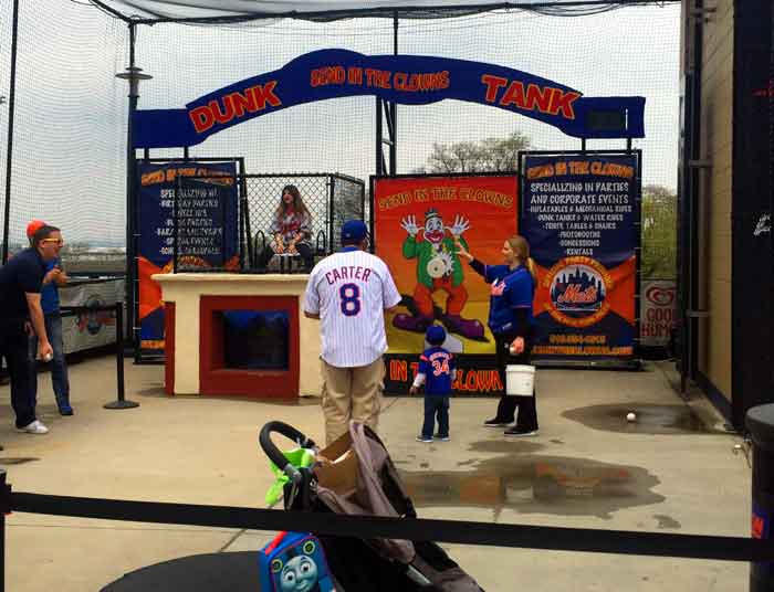 mets family sundays dunk tank
