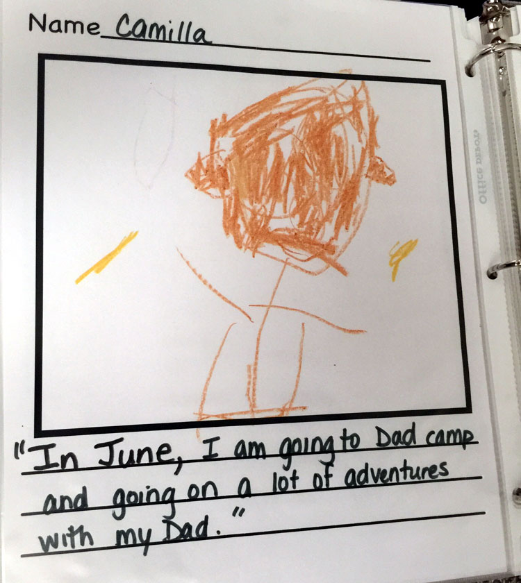 dad camp drawing