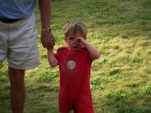 dad crying child