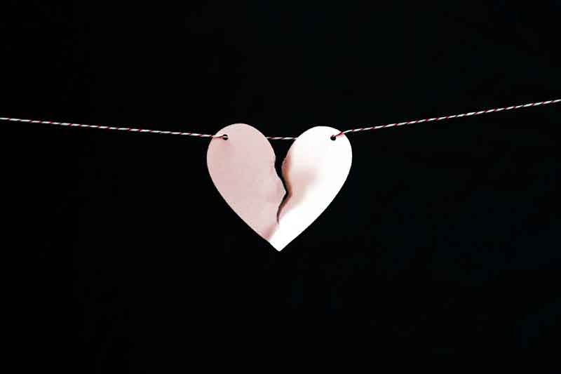 ripped heart on a string divorce heartbroken