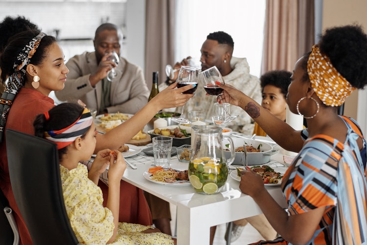 love of food bonds generations at family meal