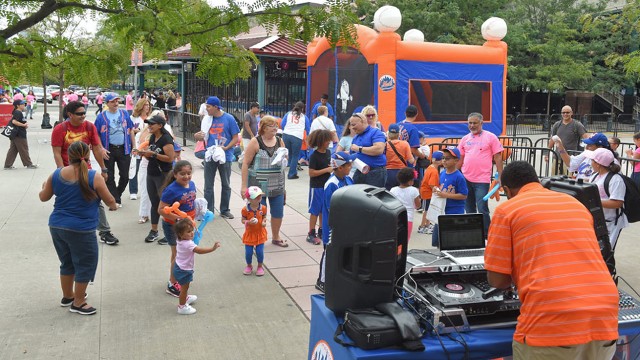 family sundays mets plaza inflatables