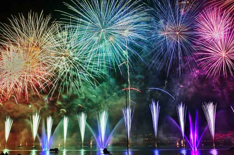 fireworks over harbor july 4