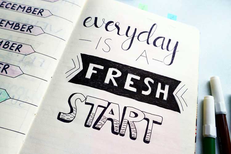 fresh start new routine schedule planner