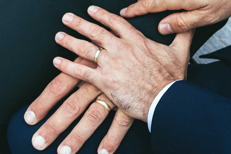 husbands gay marriage wedding rings
