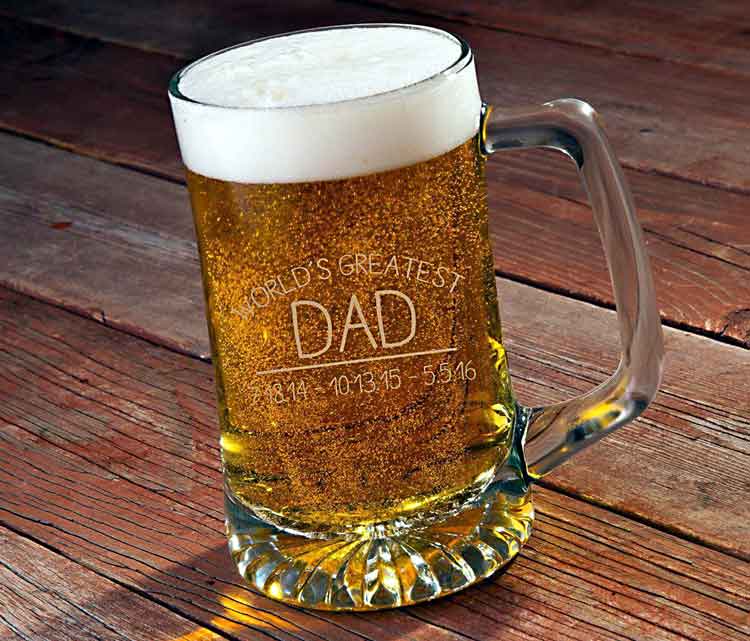greatest dad beer mug
