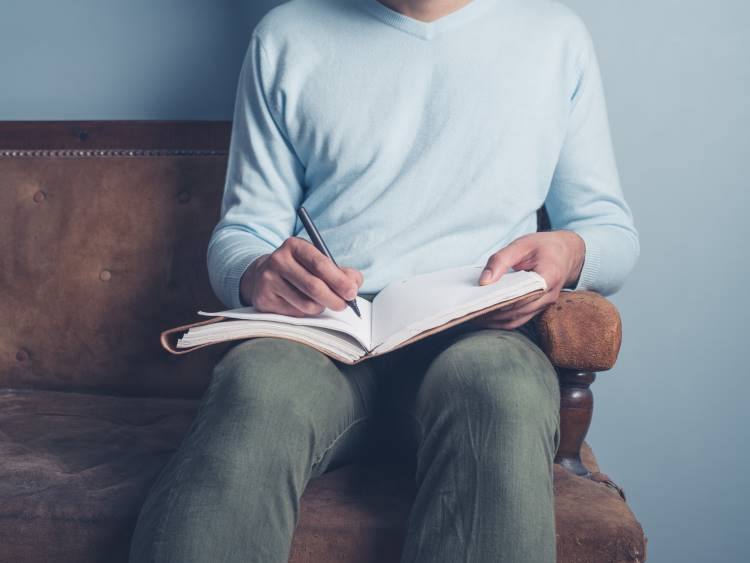 guided journaling man writing 1