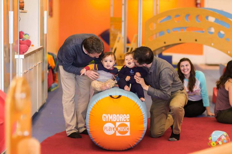 gymboree dads kids log play