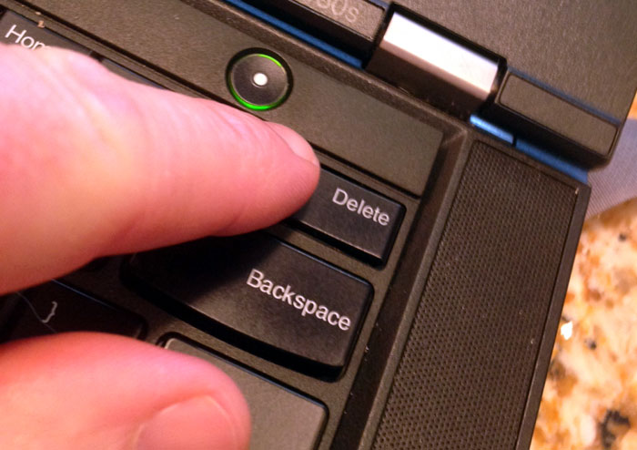 hit delete button photo Kevin McKeever