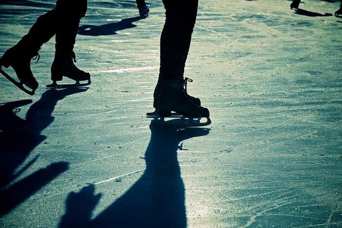 ice skating shadows fun