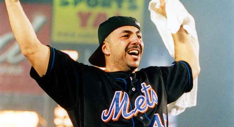 john franco raises hands in victory after ny mets win