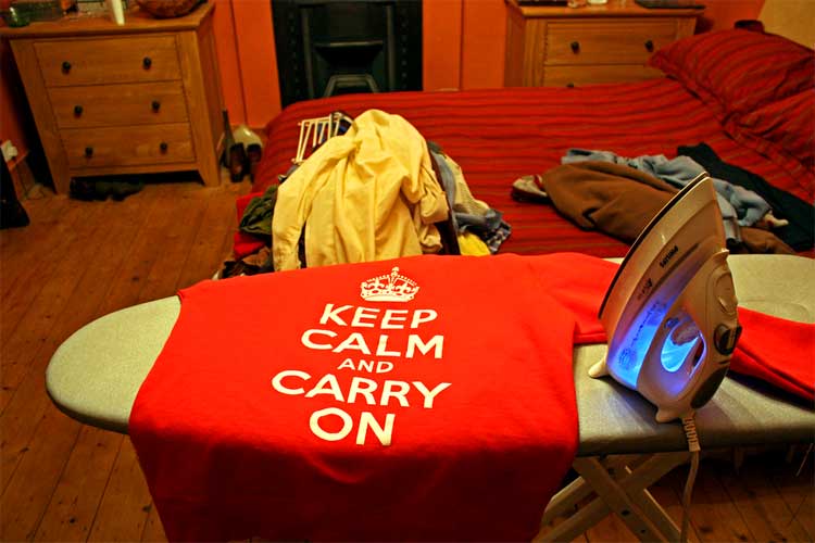 laundry ironing shirt
