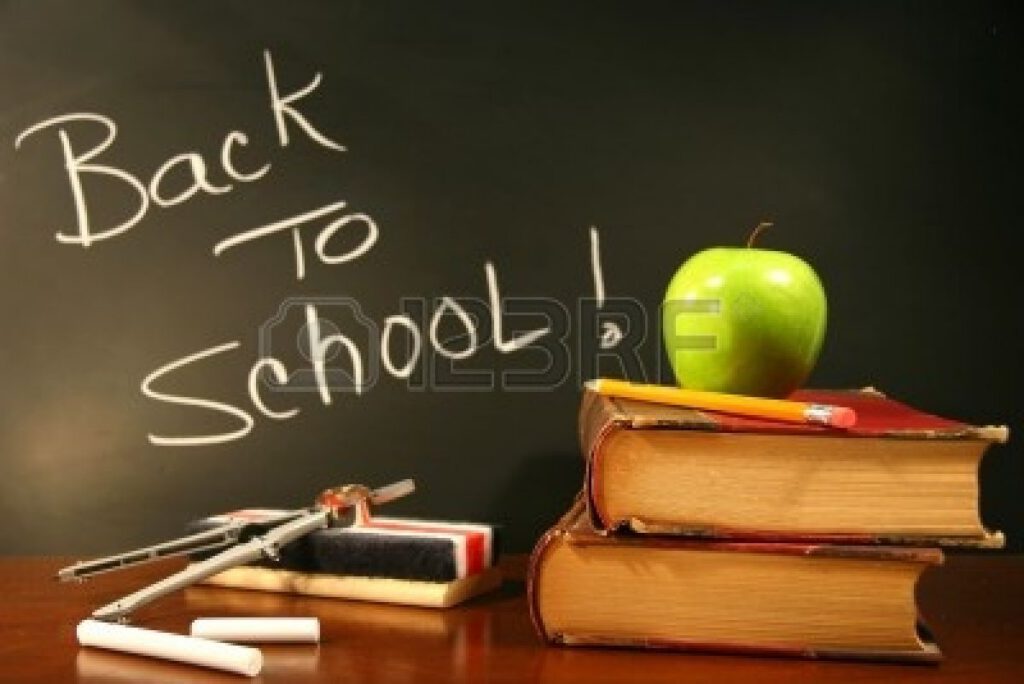 Back to School, books, desk