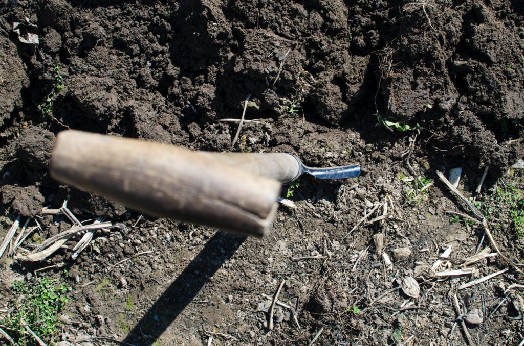 shovel dirt bury innocence