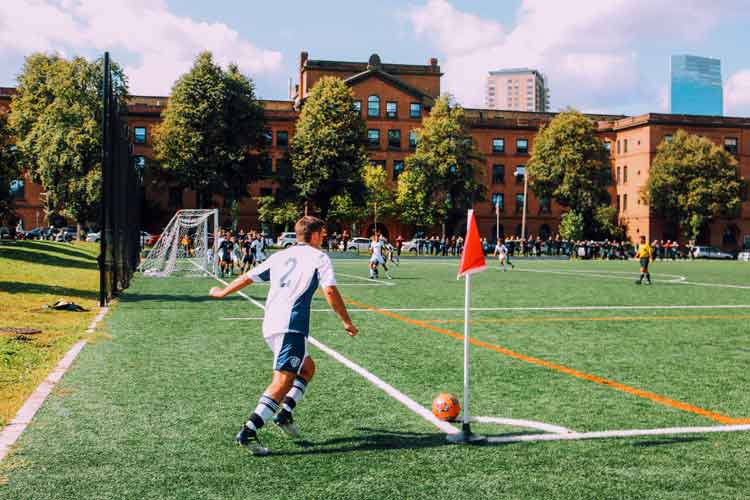 youth soccer urban corner kick